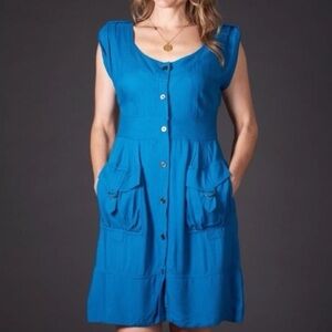 Anthropologie Maeve Staysail Shirt Dress EUC